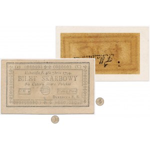 4 złote 1794 (1)(C) - POTRÓJNIE OBRÓCONY - UNIKAT
