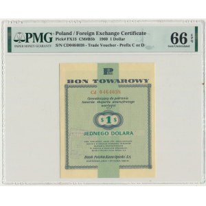 Pewex, 1 dolar 1960 - Cd - z klauzulą - PMG 66 EPQ