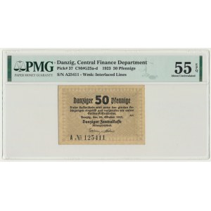Danzig, 50 Pfennige 1923 - October - PMG 55 EPQ