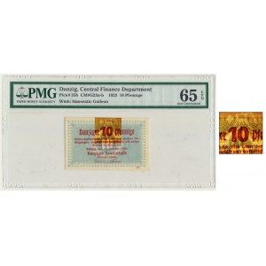 Danzig, 10 Pfennig 1923 - October - watermark KOGA - PMG 65 EPQ