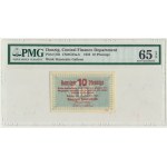 Danzig, 10 Pfennig 1923 - October - watermark KOGA - PMG 65 EPQ