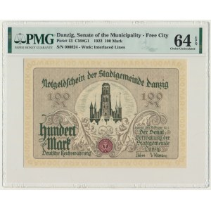 Gdansk, 100 marks 1922 - PMG 64 EPQ
