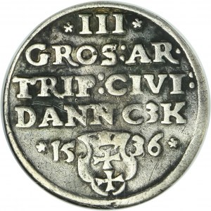 Sigismund I the Old, 3 Groschen Danzig 1536