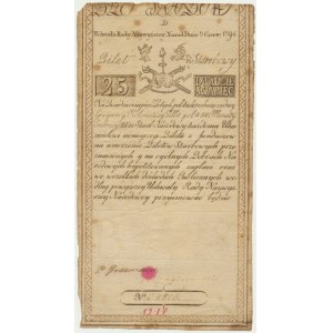 25 or 1794 - D - avec armoiries en filigrane - série plus rare