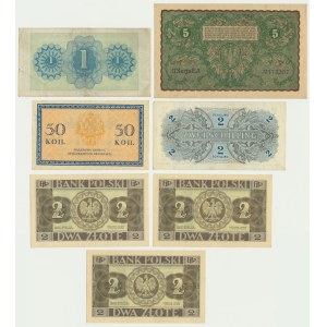 Group of European banknotes (7 pcs.)