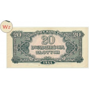 20 złotych 1944 ...owe - Wz - seria zastępcza - RZADKOŚĆ