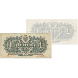 1 złoty 1944 ...owym - AC - DESTRUKT - PODWÓJNY AWERS