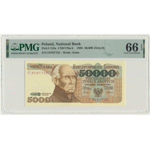 50.000 złotych 1989 - F - PMG 66 EPQ