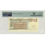 50.000 złotych 1989 - AA 0000667 - PMG 64 EPQ - niski numer seryjny
