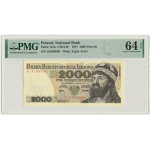 2.000 złotych 1977 - G - PMG 64 EPQ - wyjątkowa rzadkość