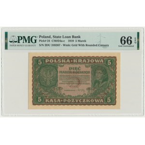 5 marek 1919 - II Serja DU - PMG 66 EPQ
