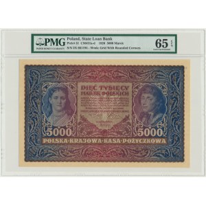 5.000 marek 1920 - II Serja X - PMG 65 EPQ
