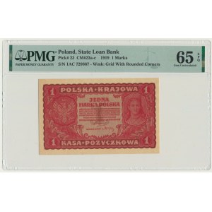 1 marka 1919 - I Serja AC - PMG 65 EPQ