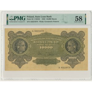10.000 marek 1922 - A - PMG 58