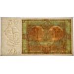 50 złotych 1929 - Ser.B.D. - PMG 58 - rzadsza odmiana z kropką
