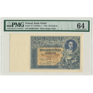20 złotych 1931 - DK. - PMG 64