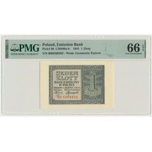 1 złoty 1941 - BB - PMG 66 EPQ