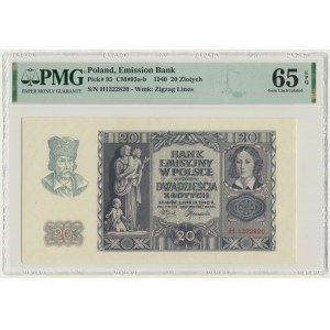 20 złotych 1940 - H - PMG 65 EPQ