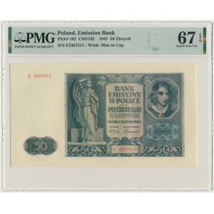 50 złotych 1941 - E - PMG 67 EPQ