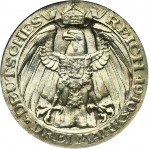 Germany, Kingdom of Prussia, Wilhem II, 3 mark Berlin 1910