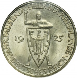 Allemagne, République de Weimar, 3 Marques Munich 1925 D - NGC MS64