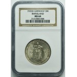 Allemagne, République de Weimar, 3 Marques Munich 1925 D - NGC MS64