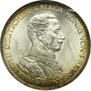 Allemagne, Royaume de Prusse, Guillaume II, 3 marques Berlin 1914 A