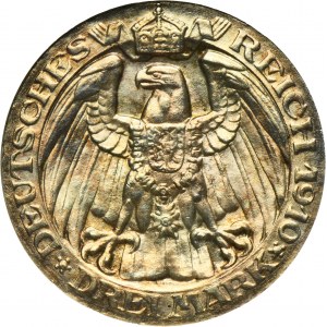 Germany, Kingdom of Prussia, Wilhem II, 3 mark Berlin 1910