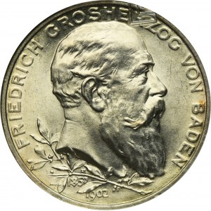 Germany, Baden, Friedrich I, 5 Mark Karlsruhe 1902