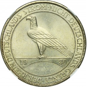 Germany, Weimar Republic, 5 Mark Berlin 1930 A - NGC MS64