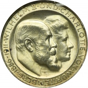 Germany, Kingdom of Württemberg, William II, 3 Mark Stuttgart 1911 F
