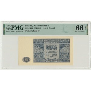 5 złotych 1946 - PMG 66 EPQ