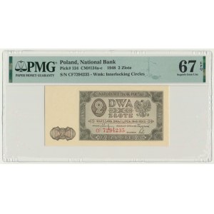 2 or 1948 - CF - PMG 67 EPQ