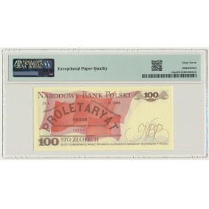 100 złotych 1986 - LP - PMG 67 EPQ - pierwsza seria rocznika