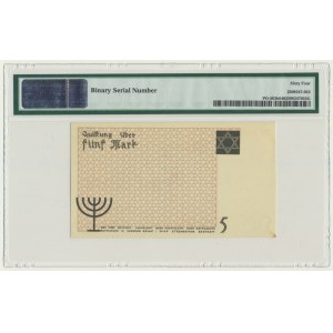 5 Mark 1940 - orange serial number - PMG 64 - cardboard paper