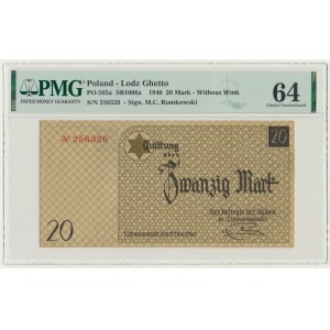20 Mark 1940 - no. 1 without watermark - PMG 64