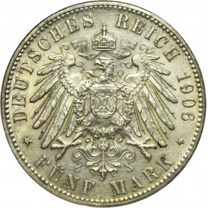 Germany, City of Bremen, 5 Mark Hamburg 1906 J - RARE
