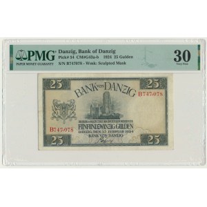 Danzig, 25 Gulden 1924 - B - PMG 30 - RARE