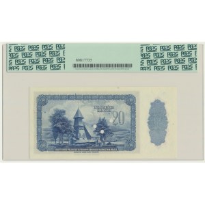 ABNCo, 20 zloty 1939 - SPECIMEN - 00000 - PCGS CURRENCY 67 PPQ