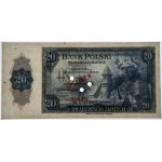 ABNCo, 20 zloty 1939 - SPECIMEN - 00000 - PCGS CURRENCY 67 PPQ