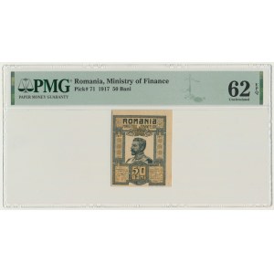 Romania, 50 Bani 1917 - PMG 62 EPQ