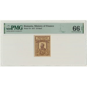 Roumanie, 25 bani 1917 - PMG 66 EPQ
