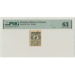 Romania, 10 Bani 1917 - PMG 63