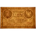 1.000 marek 1919 - Ser. ZX. - duże S i szeroka numeracja - ŚWIEŻY