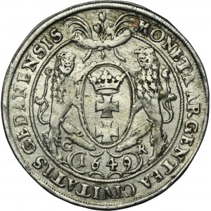 Ján II Kazimír, Thaler Gdansk 1649 GR - záhadný punc