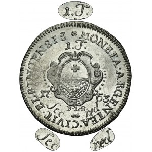 August III Sas, Tymf Elbląg 1763 - HUGE rareté, ex. Potocki