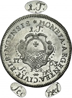 August III of Poland, Tymf Elbing 1763 - HUGE RARITY, ex. Potocki