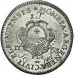 August III Sas, Tymf Elbląg 1763 - HUGE rareté, ex. Potocki