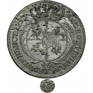 Augustus III of Poland, 3 Groschen Leipzig 1753 - RARE