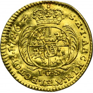 Augustus II the Strong, 1/2 Ducat Dresden 1726 IGS - VERY RARE
